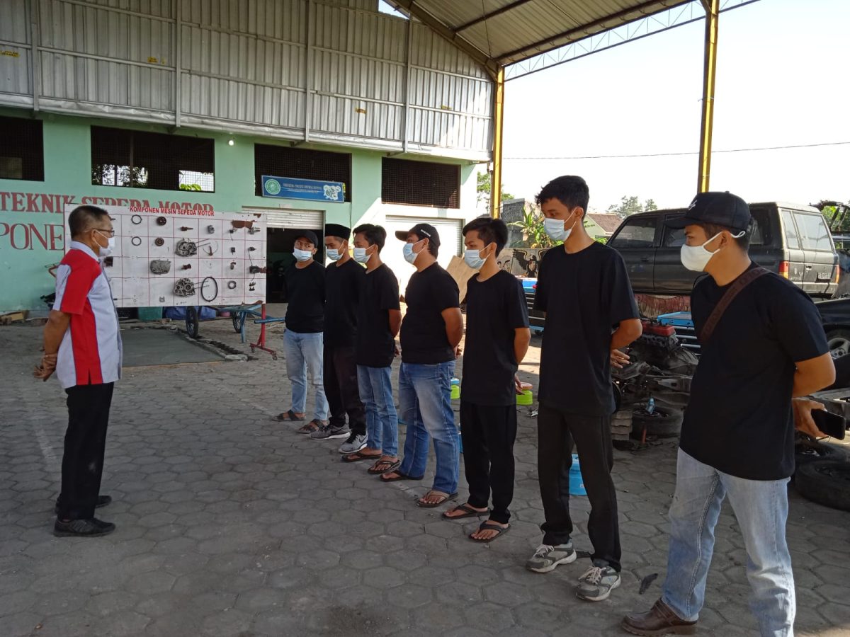 Apel peserta pelatihan mekanik bengkel